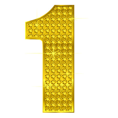 Number 1 Gold Diamond Iconのイラスト素材