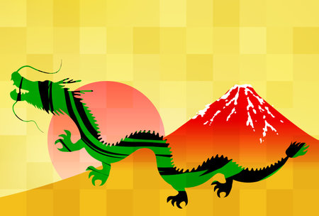 dragon New Year's card text backgroundのイラスト素材