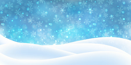 Christmas Snow Winter Landscape Backgroundのイラスト素材
