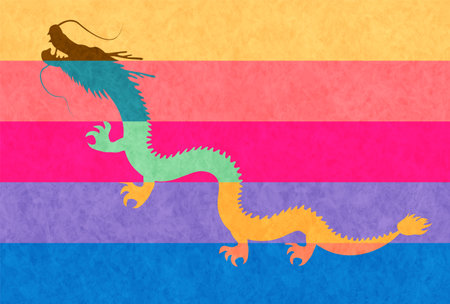 dragon New Year's card Chinese zodiac Backgroundのイラスト素材