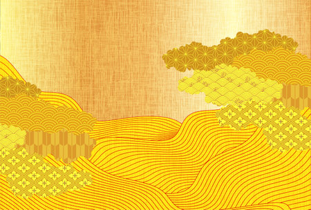 Japanese Pattern Nengajo Pattern Backgroundのイラスト素材