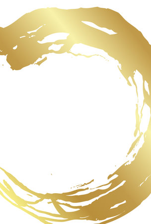 Gold Japanese Pattern Brushes Backgroundのイラスト素材