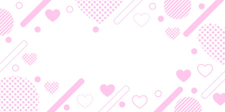 Valentine Heart Winter Pattern Backgroundのイラスト素材