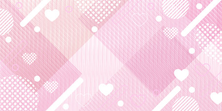 Valentine Heart Winter Pattern Backgroundのイラスト素材