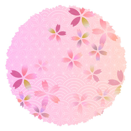 cherry blossom spring petal iconのイラスト素材