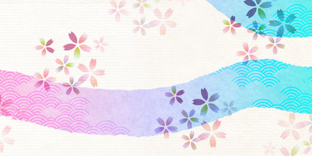 Cherry Blossoms Spring Petals Backgroundのイラスト素材