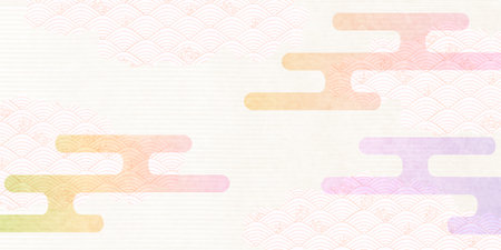 Spring Pink Japanese Pattern Backgroundのイラスト素材