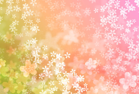 Cherry Blossoms Spring Petals Backgroundのイラスト素材