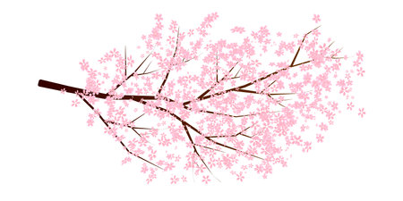 Cherry Blossoms Spring Petals Backgroundのイラスト素材