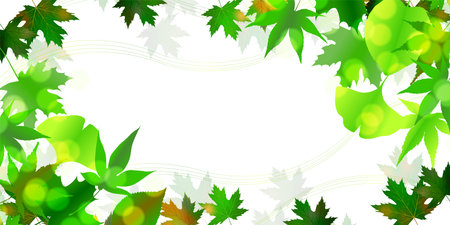 fresh green leaf maple backgroundのイラスト素材