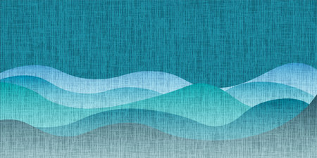 Blue Japanese Pattern Wave Backgroundのイラスト素材