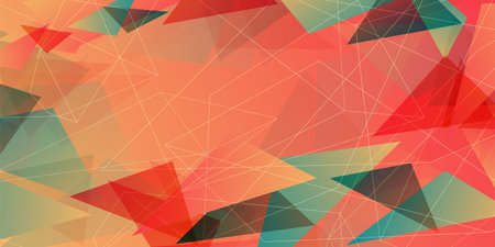 colorful triangle technology pattern background