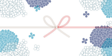 hydrangea rainy season summer watercolor backgroundのイラスト素材