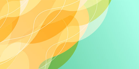 wave orange technology curve backgroundのイラスト素材