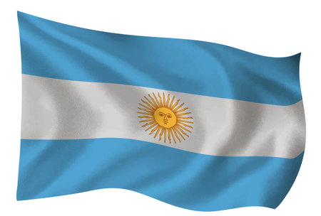 Argentina country flag world iconのイラスト素材