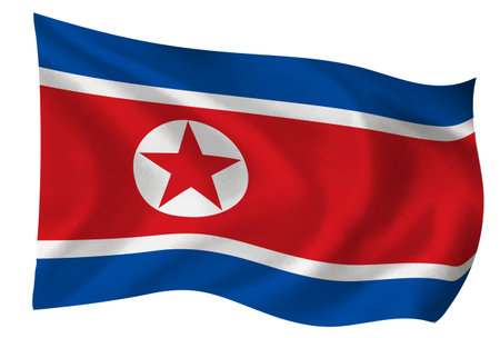 North Korea country flag world iconのイラスト素材