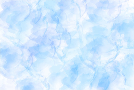 watercolor blue summer Japanese paper backgroundのイラスト素材
