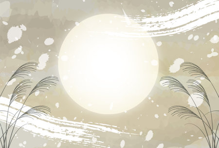 Otsukimi Fifteen Nights Autumn Backgroundのイラスト素材