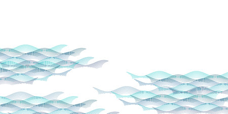Nami Blue Japanese Pattern Curved Backgroundのイラスト素材