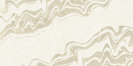 Japanese Pattern Wave Pattern Backgroundのイラスト素材
