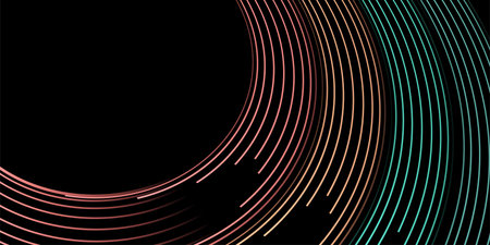 Neon Colorful Geometry Technology Background