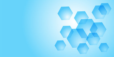 Blue Hexagon Technology Pattern Backgroundのイラスト素材