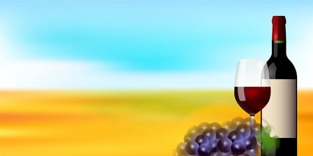 autumn leaves wine autumn backgroundのイラスト素材