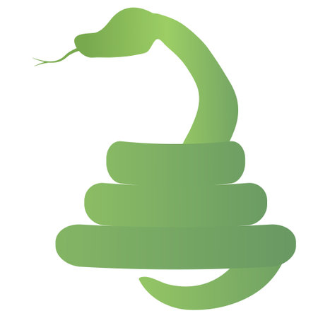 Snake New Year's card Cherry blossom Iconのイラスト素材