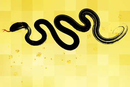 Snake New Year's card Oriental zodiac Backgroundのイラスト素材