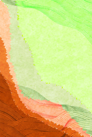 Autumn Orange Japanese Pattern Backgroundのイラスト素材