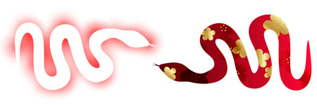Snake New Year's card Chinese zodiac Icons