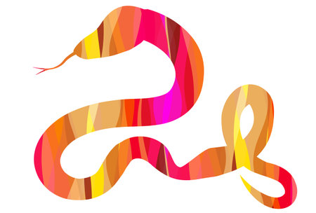 Snake New Year's card Chinese zodiac Iconsのイラスト素材