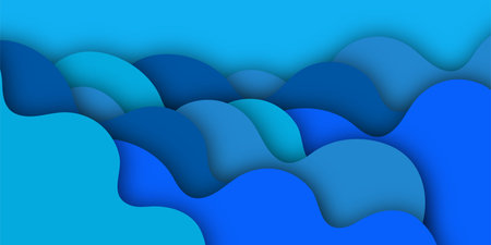 blue wave Japanese paper pattern background