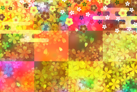 Japanese Pattern Nengajo Ume Backgroundのイラスト素材