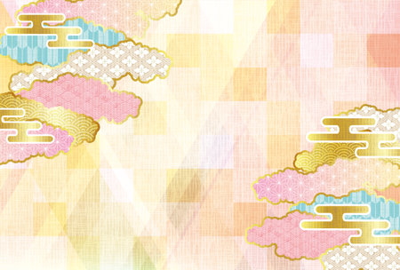 Japanese Pattern Cherry Blossoms Backgroundのイラスト素材