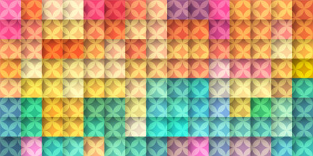 Colorful Square Geometric Pattern Backgroundのイラスト素材