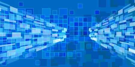 Technology Square Blue Business Backgroundのイラスト素材