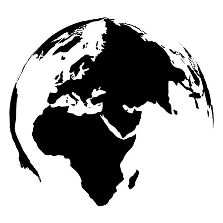 map earth silhouette circle iconのイラスト素材