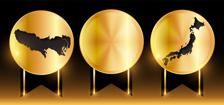 Medal Ribbon Gold Award Iconのイラスト素材