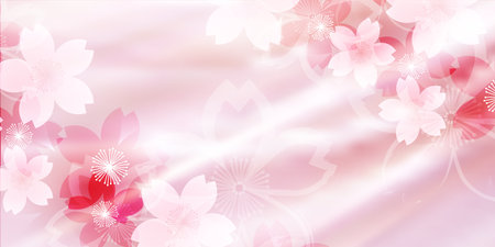 Japanese Pattern Cherry Blossoms Spring Backgroundのイラスト素材