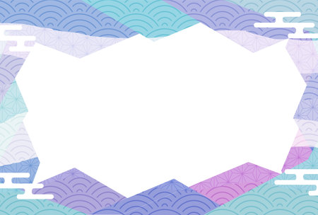 Blue Spring Washi Background Washiのイラスト素材