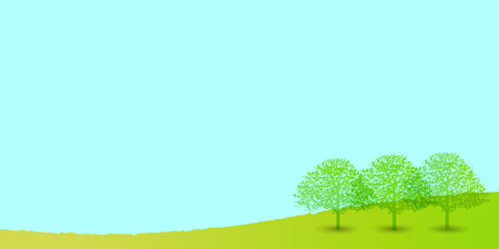 fresh green leaves landscape backgroundのイラスト素材