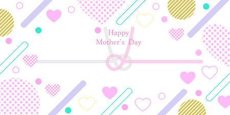Mother's Day Heart Japanese Pattern Backgroundのイラスト素材