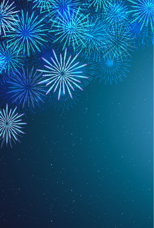 Fireworks Summer Greetings Japanese Pattern Backgroundのイラスト素材
