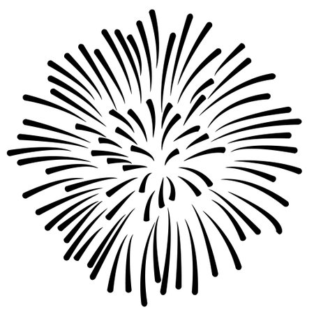 Fireworks Hot weather Silhouette Iconのイラスト素材