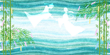 Tanabata Milky Way Summer Backgroundのイラスト素材