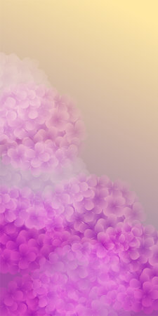 hydrangea rainy season flower backgroundのイラスト素材