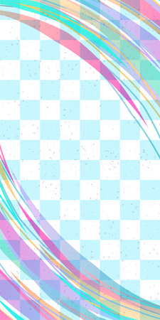 Colorful Japanese Pattern Patterns Backgroundのイラスト素材