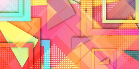 Colorful Geometric Japanese Pattern Backgroundの写真素材