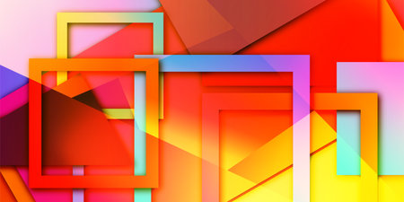 Colorful Geometric Japanese Pattern Backgroundの写真素材